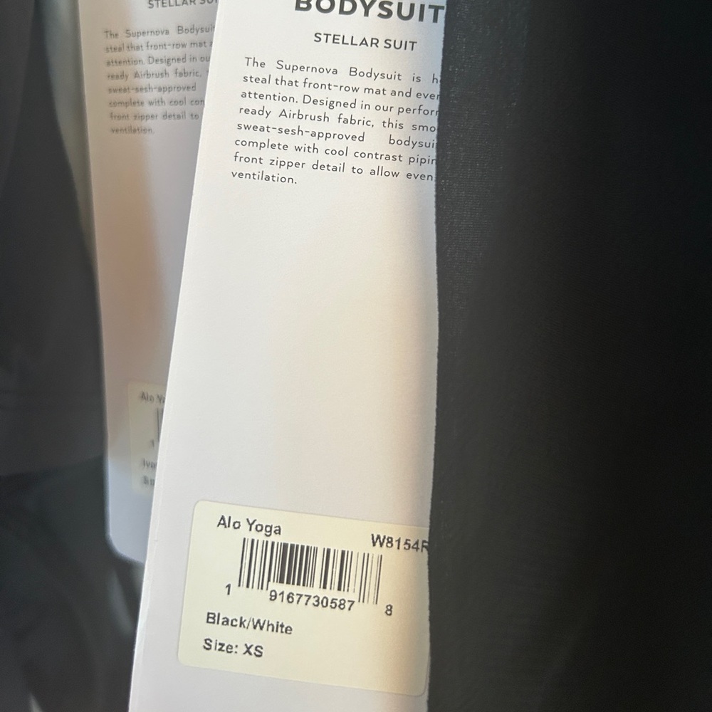 NWT Alo Supernova Bodysuit (Ivory/Black) - Picture 3 of 3